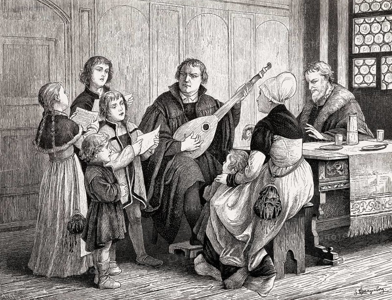 Martin Luther, theologian and reformer, with his family, 1536