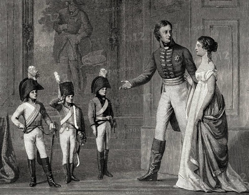 The royal couple with their children, Frederick William III, 1770-1840, king of Prussia and Louise of Mecklenburg-Strelitz, Luise Herzogin zu Mecklenburg - Strelitz, Luise Auguste Wilhelmine Amalie Herzogin zu Mecklenburg, Königin Luise, 1776 – 1810, Queen of Prussia
