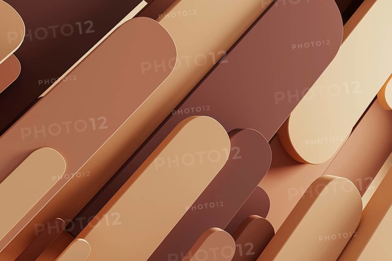 Abstract background features soft geometric shapes in warm tones, creating a serene atmosphere for various creative projects or digital uses