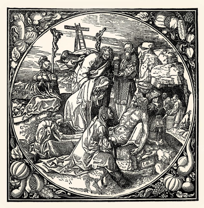 Entombment of Christ, 1514, Jacob Cornelisz van Oostsanen, facsimile of the 19th century