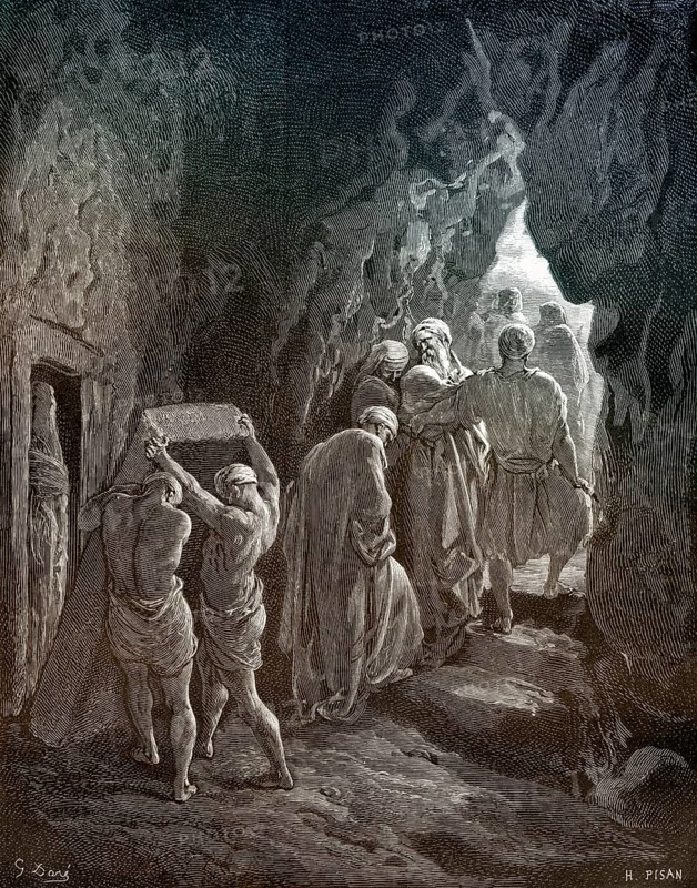 Burial of Sarah at Machpelah, woodcut by Gustave Doré