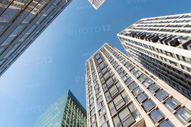 Modern high rise glass fronted British architecture, a business district on the south bank of the River Thames in London, capital city of the United Kingdom
