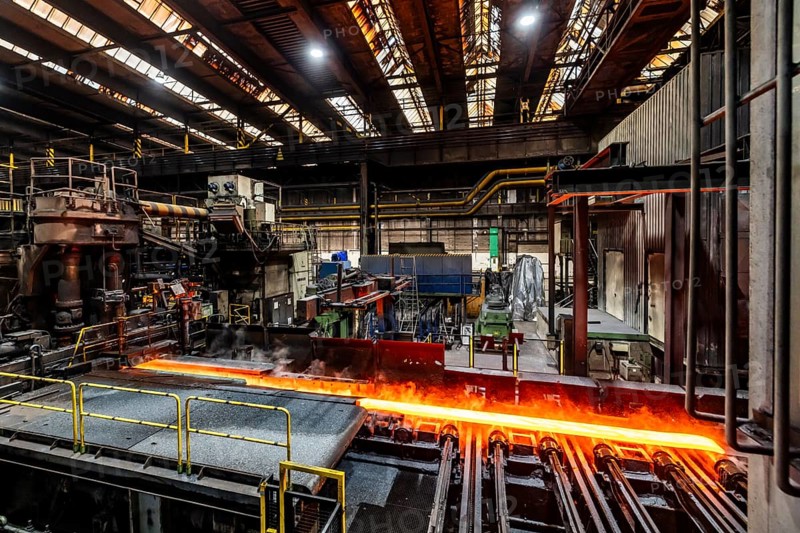 ThyssenKrupp hot rolling mill, transport of slab for reverse rolling, Hohenlimburg, Hagen, North Rhine-Westphalia, Germany