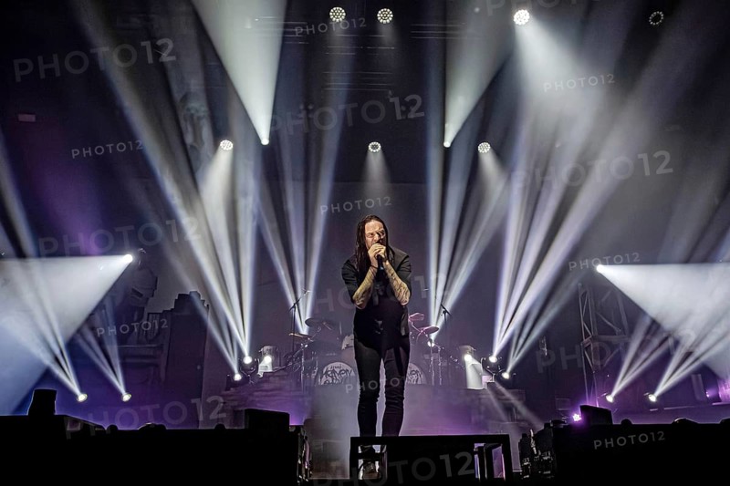 Marcus Bischoff, singer of Heaven Shall Burn, live on Heimat Over Europe Tour 2026 at Munich Zenith on 21.03.2026