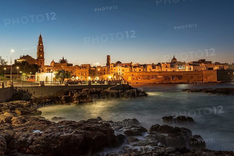 Seashore during dusk in Monopoli, region Plugia, Italy