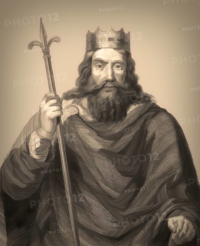 Clovis, Chlodovechus, Chlodwig I., Chlodowech, 466-511, King of the Franks of the Merovingian dynasty, digitally edited