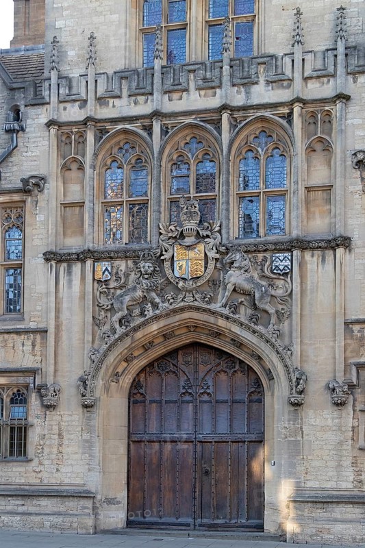 Entrance gate, Brasenose College, Oxford, England, Great Britain