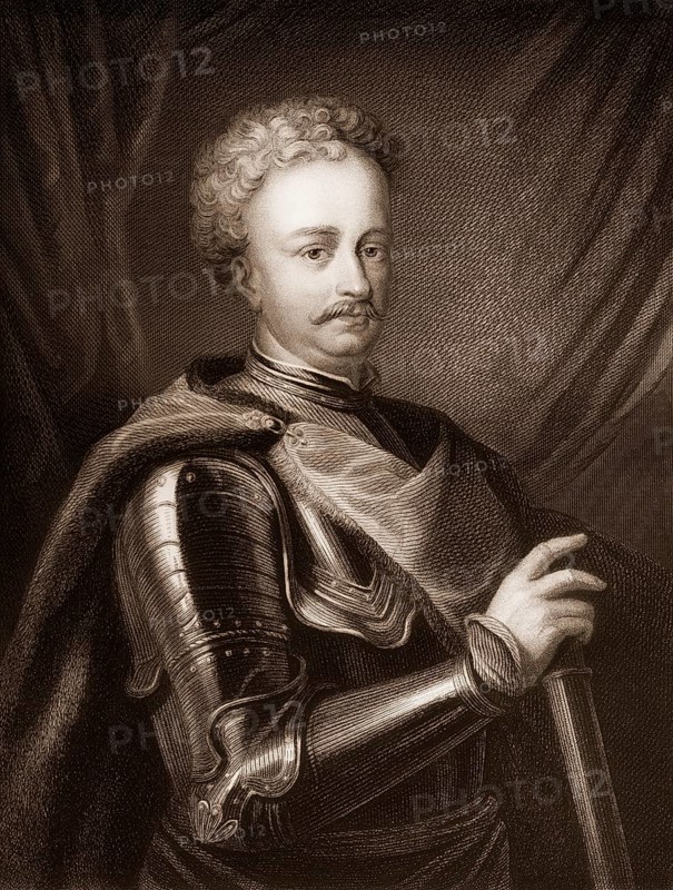 Portrait of John III Sobieski 1629 - 1696, monarch of the Polish–Lithuanian Commonwealth, King of Poland and Grand Duke of Lithuania, Portrait von Johann III. Sobieski, 1629 - 1696, ein polnischer Aristokrat, Staatsmann, Feldherr