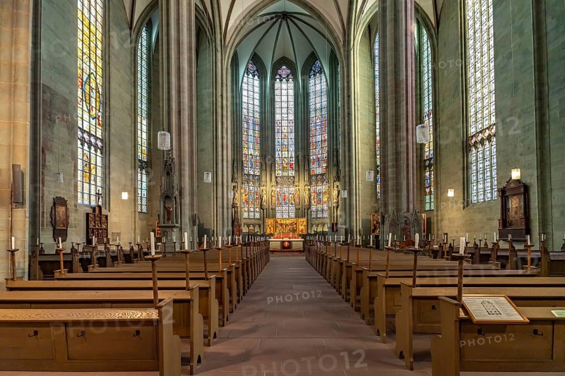 Interior of St. Maria zur Wiese church in Soest, North Rhine-Westphalia, Germany