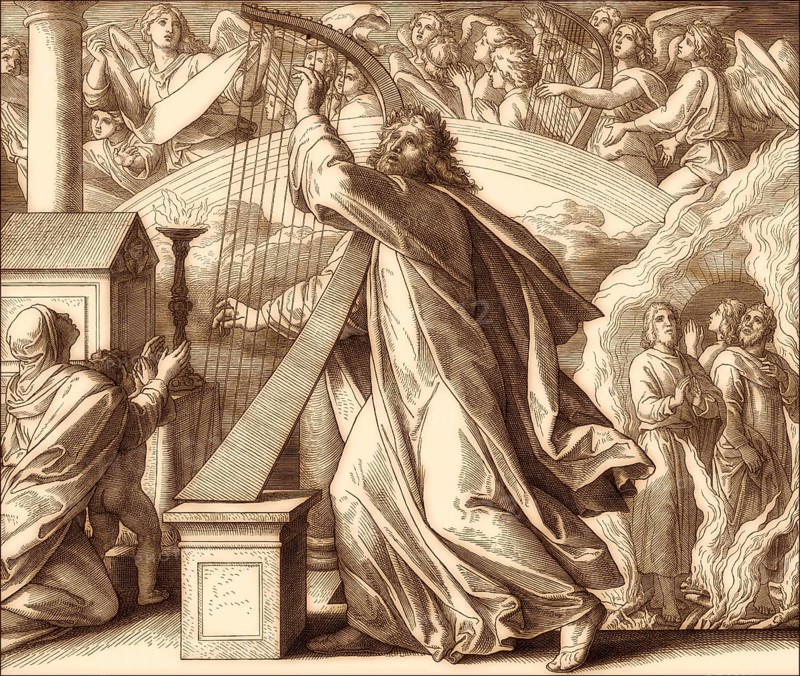 David the Psalmist, Old Testament, by Julius Schnorr von Carolsfeld