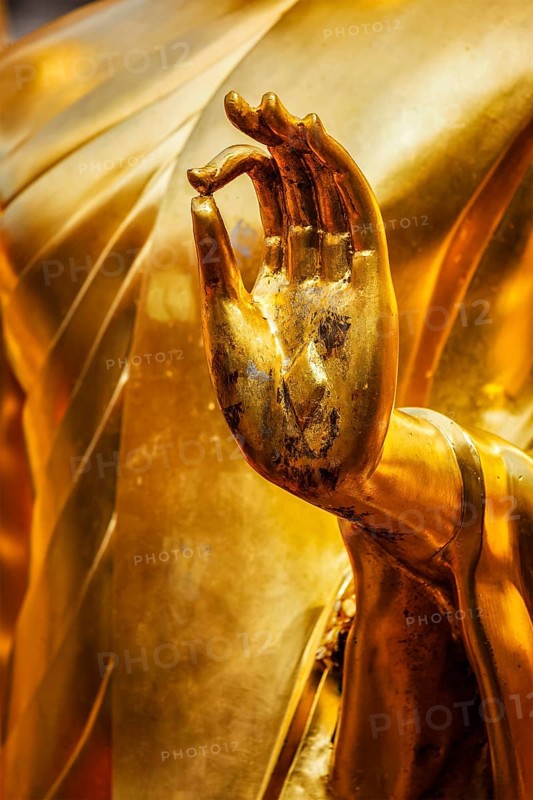 Buddha statue hand in Wat Phra That Doi Suthep, Chiang Mai, Thailand
