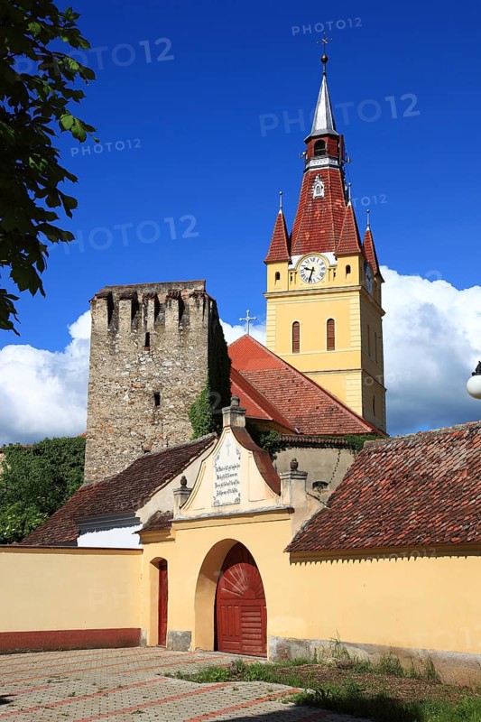 Fortified church Neustadt, Biserica Evanghelica Fortificata din Cristian, a Saxon fortified church in the village of Cristian, Neustadt, Brasov County, Transylvania, Romania