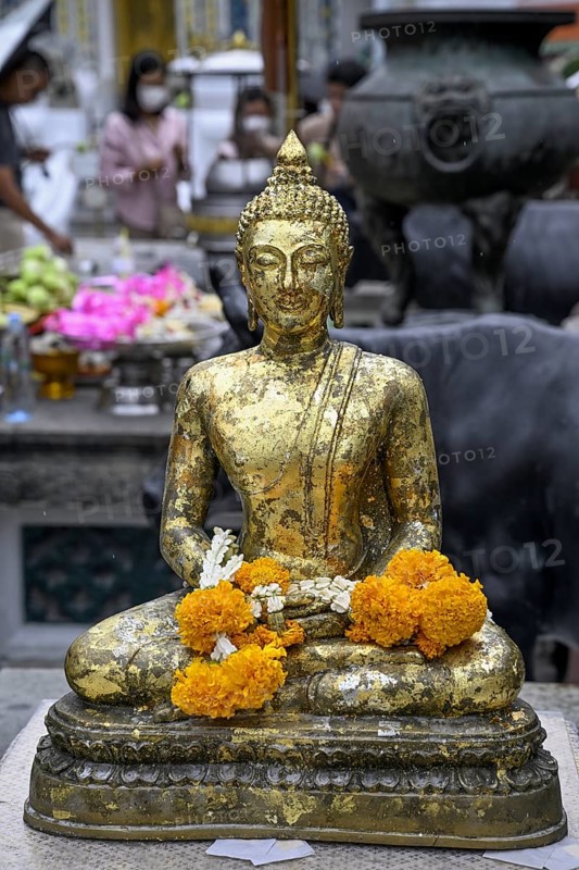 Buddha statue in Wat Phra Kaew, Temple of the Emerald Buddha, Bangkok, Thailand