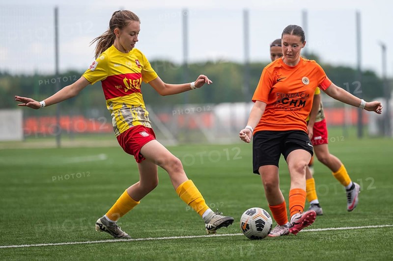 LUBIN, POLAND - SEPTEMBER 11, 2024: Football women match Polish Central Youth League CLJ U-16 Zaglebie Lubin FemGol vs Sleza Wroclaw.