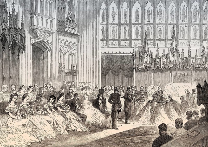 Marriage of Prince Albert Edward (later King Edward VII) and Alexandra of Denmark, St. George's Chapel at Windsor Castle, 1863