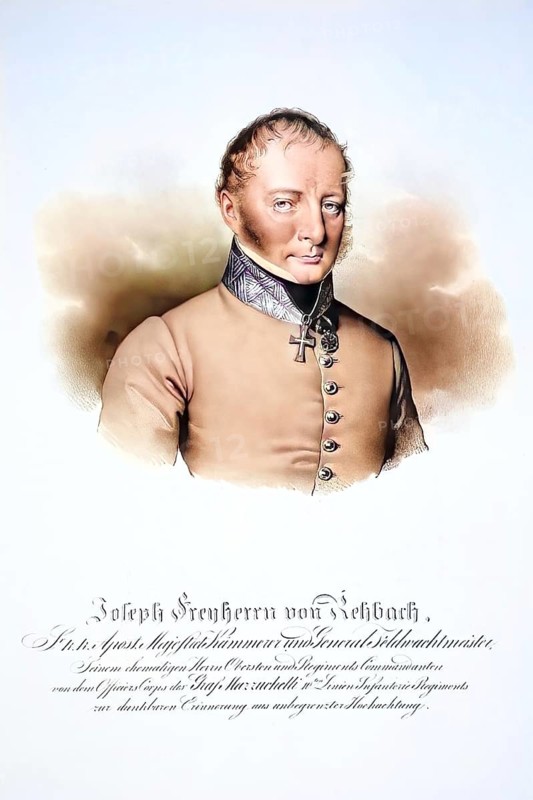 Josef Freiherr von Rehbach (d. 1838), Austrian general, Historical, digitally restored reproduction from a 19th century original, Record date not stated