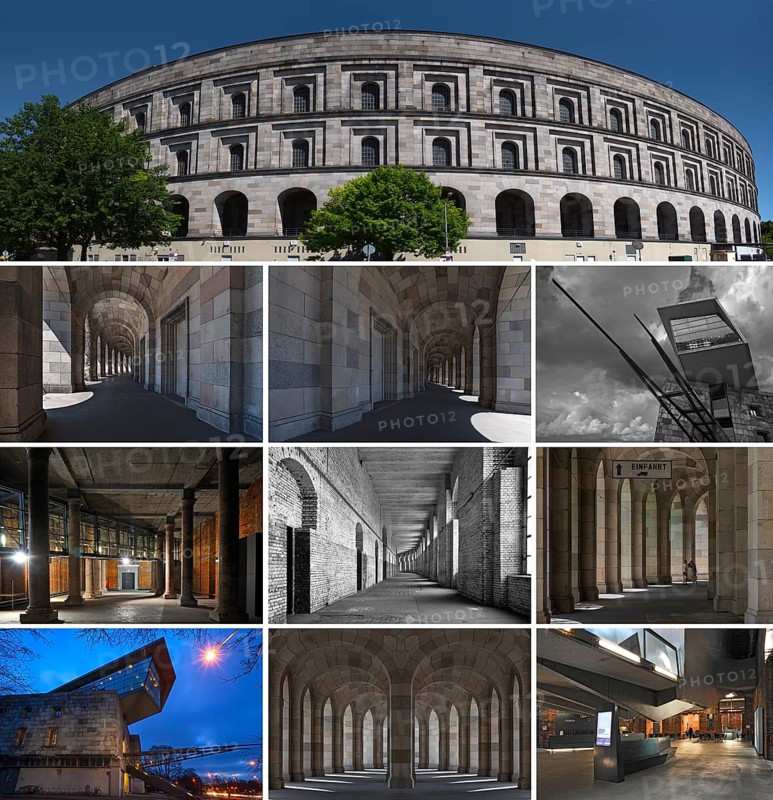 Congress Hall, unfinished National Socialist monumental building on the Nazi Party Rally Grounds, built from 1937 to 1939, now a museum, Nuremberg, Middle Franconia, Bavaria, Germany