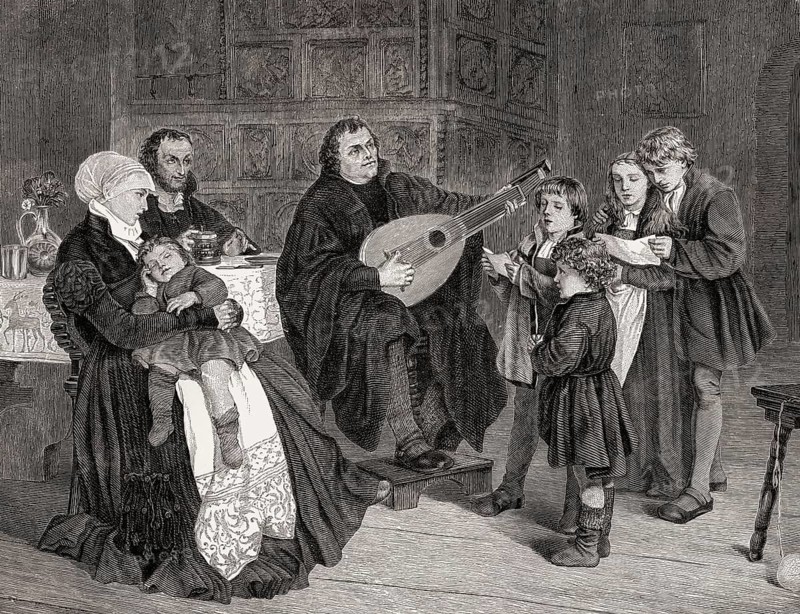 Martin Luther, theologian and reformer, with his family, 1536