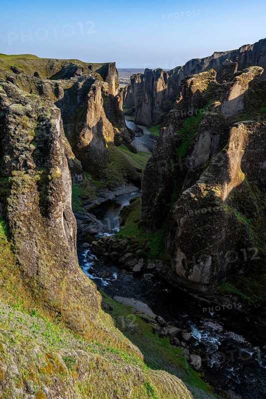 Fjaðrárgljúfur Canyon, Fjadrargljufur, deep gorge, near Kirkjubæjarklaustur, South Iceland, Iceland