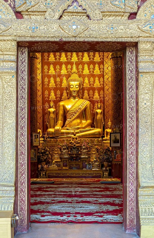 Buddha image at Wat Sensoukaram, Luang Prabang, Laos