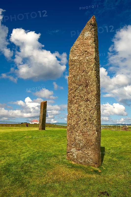 Neolithic Standing Stones of Stenness, Isle of Orkney, Scotland, United Kingdom