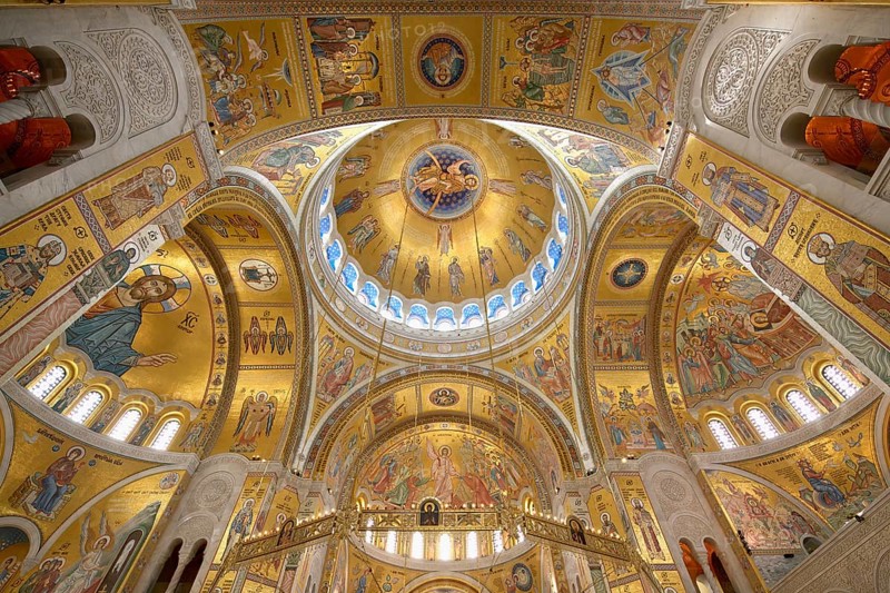 Church of Saint Sava or Temple of Saint Sava orthodox church, Interior, Belgrade, Serbia