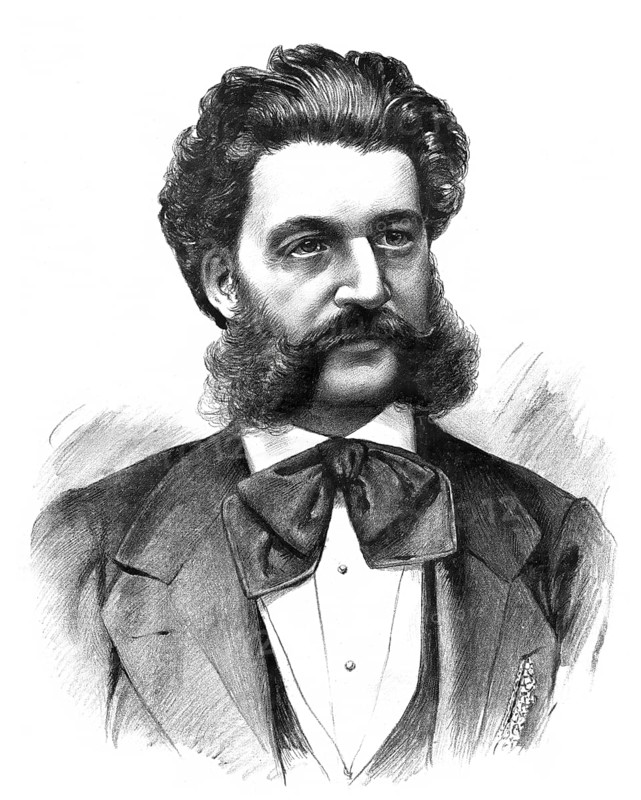 Johann Baptist Strauss II, 1825 – 1899, Austrian composer and violinist, 1879, digitally edited