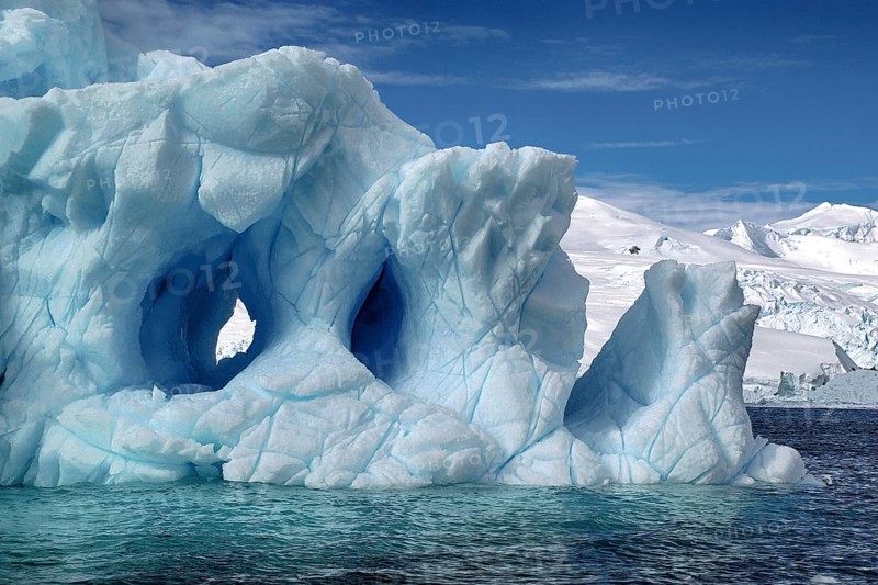 Antarctica, floating iceberg, Cierva Cove, bay on the Danco coast, Grahamlands