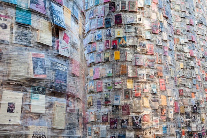 'The Parthenon of Books' by the Argentinian conceptual artist Marta Minujin, banned books, documenta 14 exhibition, 2017, Kassel, Germany