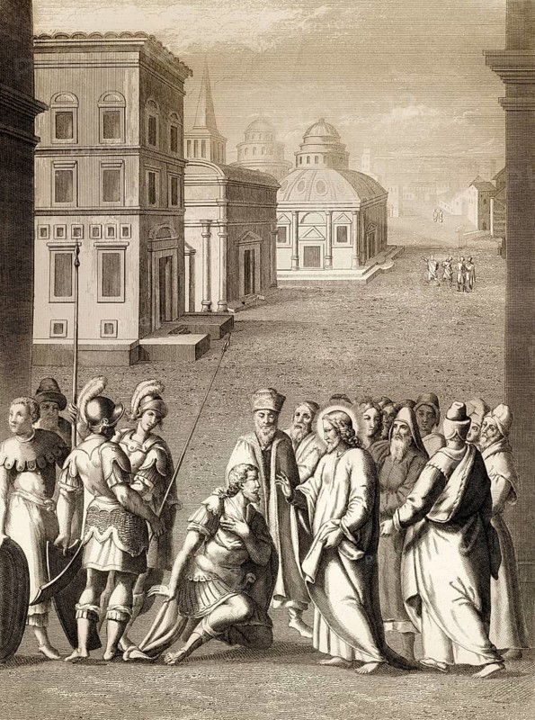 Healing the centurion's servant, Miracle of Jesus, 1853, digitally restored