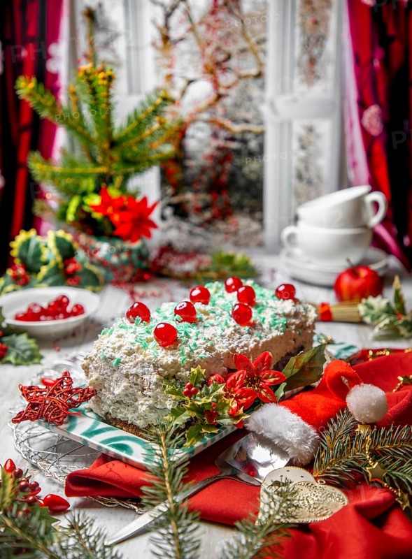 Cake, Christmas, Food Photography