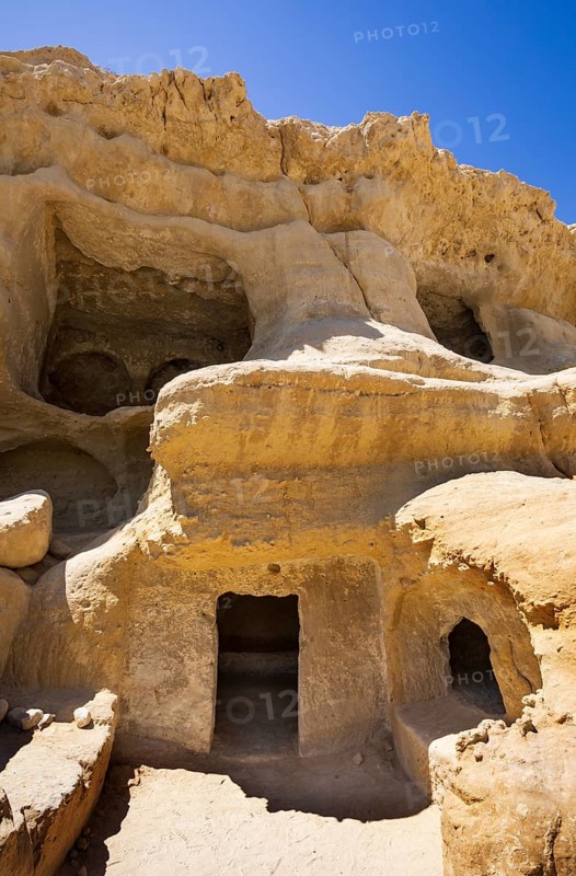 Rock caves of Matala, south coast, Crete, Greece
