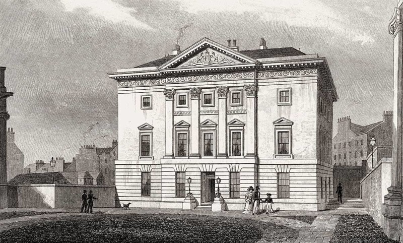Dundas House, Royal Bank of Scotland, St Andrew's Square, Edinburgh, Scotland, 19th century, from Modern Athens by Th. H. Shepherd