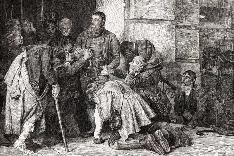 Andreas Hofer led to execution, Tyrolean Rebellion, 1809