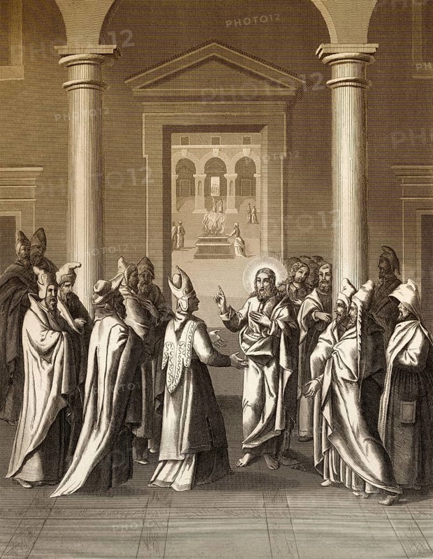 The Great Commandment, New Testament, steel engraving 1853, digitally restored