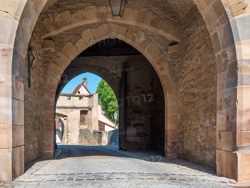 The Mainbernheimer Gate, Iphofen, Lower Franconia, Mainfranken, Bavaria, Germany