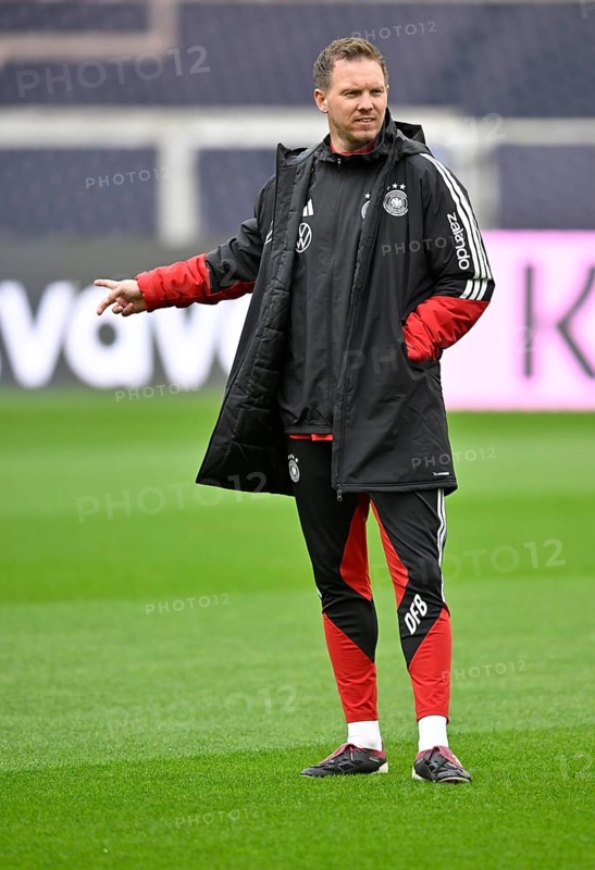 National trainer coach Julian Nagelsmann GER gesture soccer, training German national team, national team, MHPArena, MHP Arena Stuttgart, Baden-Württemberg, Germany