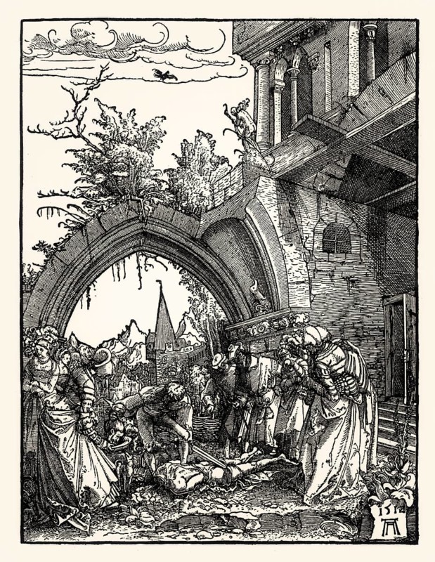 The Beheading of John the Baptist by Albrecht Altdorfer, 1512, facsimile of the 19th century