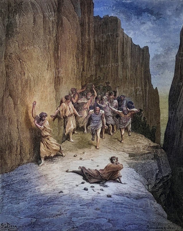 Illustration by Gustave Dore (1832-1883) for Purgatory by Dante Alighieri Canto, Inferno, Hell, Paradise, Angels, Damnation, Historical, digitally restored reproduction from a 19th century original, Record date not stated