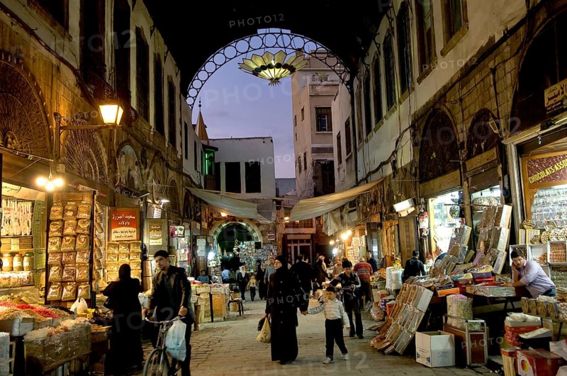 Damascus, Syria. November 12th 2009 The Spice Souk in the Old City, Damascus, Syria