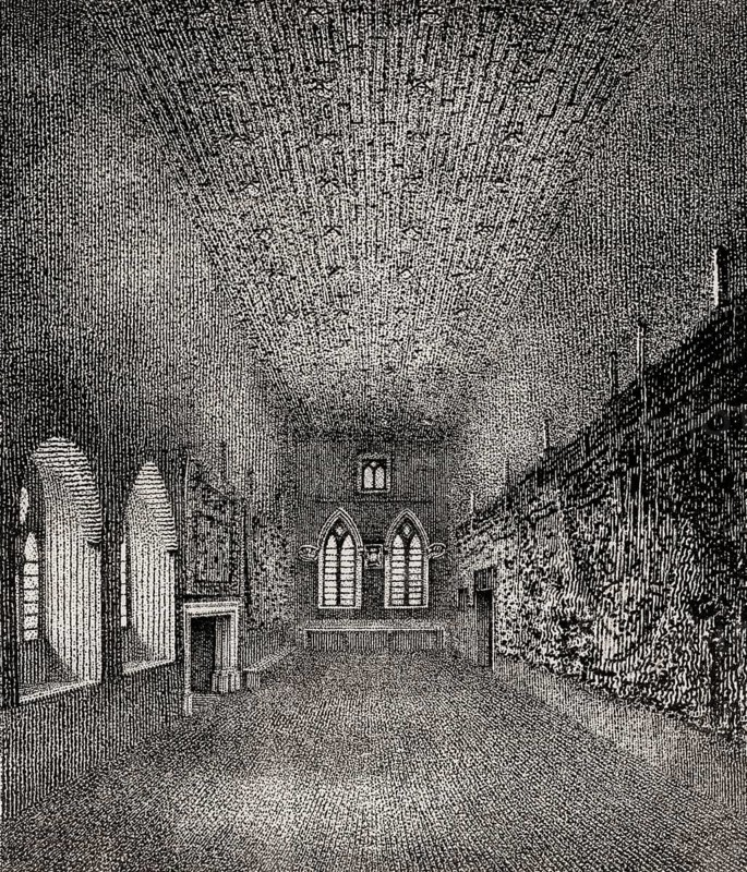 Painted Chamber, part of the medieval Palace of Westminster, Westminster, London, UK, 1807