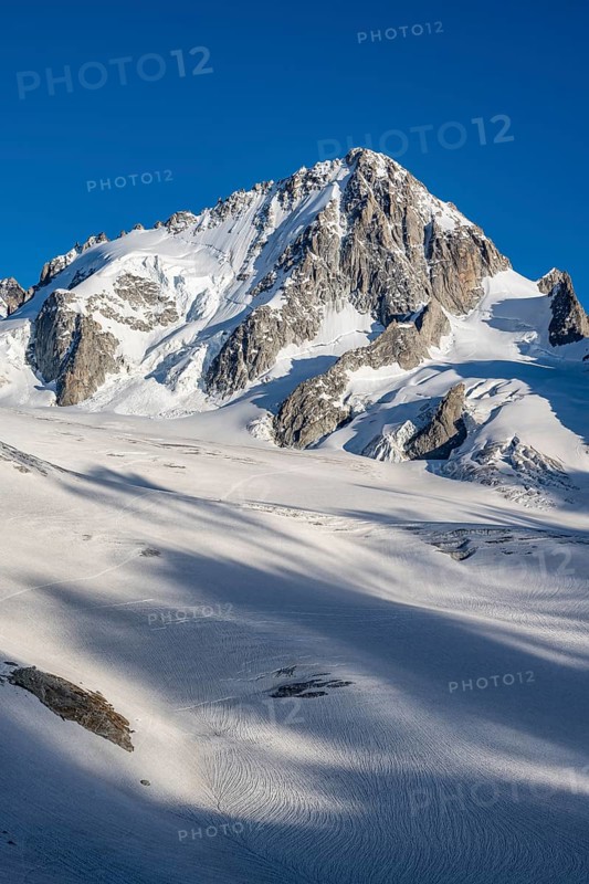 High alpine mountain landscape, summit of the Aiguille de Chardonnet and Glacier du Tour, glaciers and mountain peaks, Chamonix, Haute-Savoie, FranceHigh alpine mountain landscape, summit of the Aiguille de Chardonnet and Glacier du Tour, glaciers and mountain peaks, Chamonix, Haute-Savoie, France