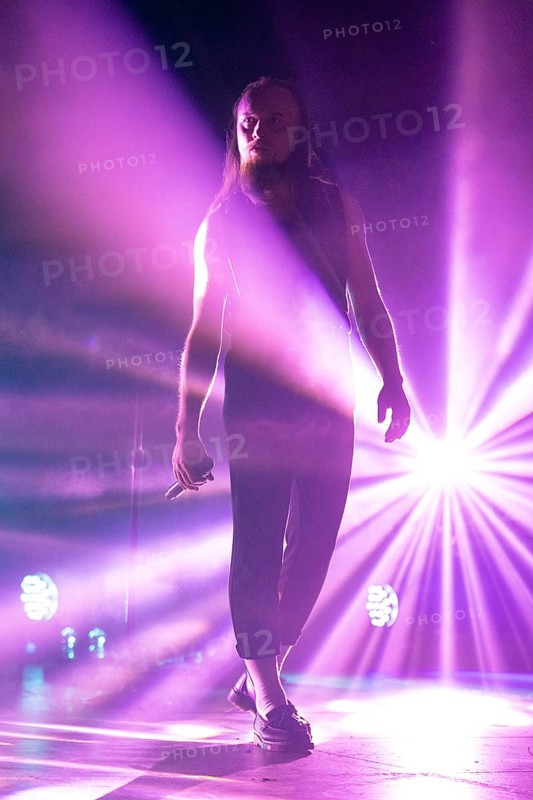 Egor Shkutko, singer of Molchat Doma live at the Tempodrom in Berlin on 23 November 2024