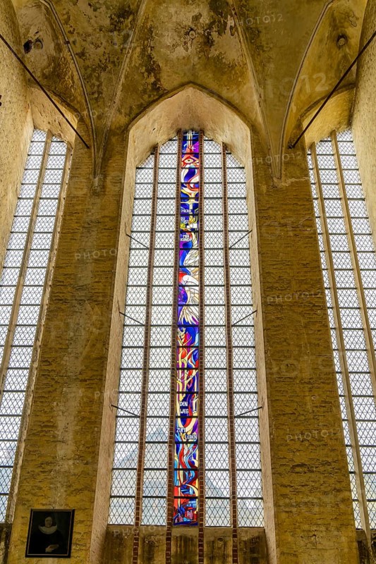 Interior photo, St Mary's Church in the old town of Stralsund, Mecklenburg-Western Pomerania, Germany