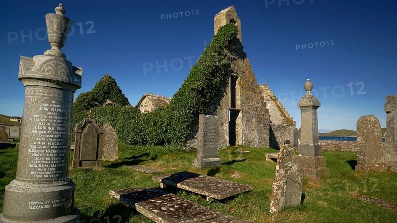 Europe, Scotland, Great Britain, England, landscape, Durness, ruin, chapel