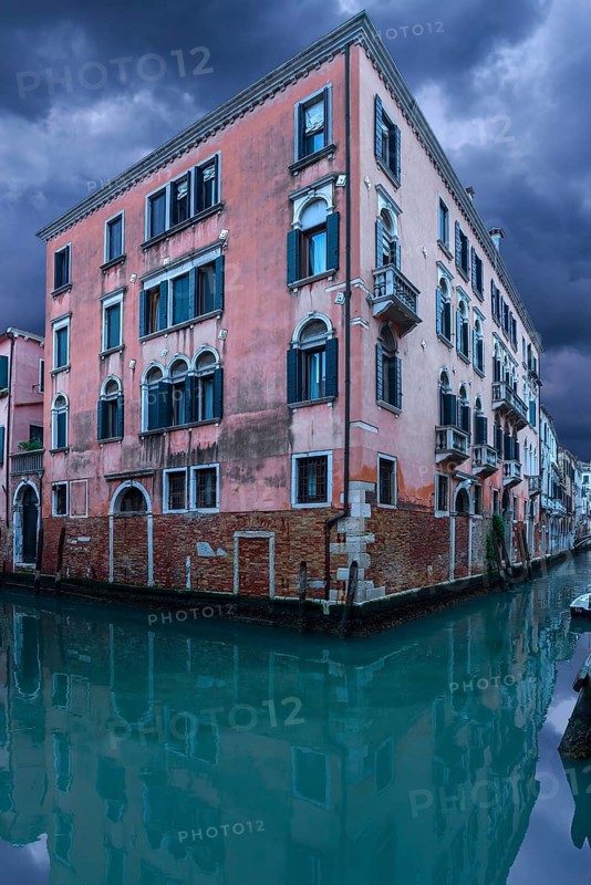 Canal with historic houses in the old town, Venice, Veneto, Italy