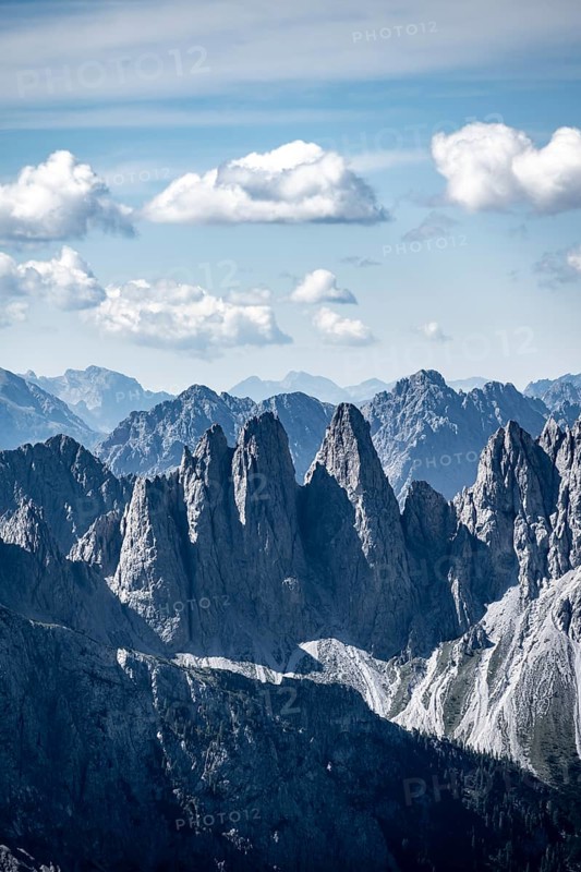 Three Peaks, jagged mountains, Sesto Dolomites, South Tyrol, Italy