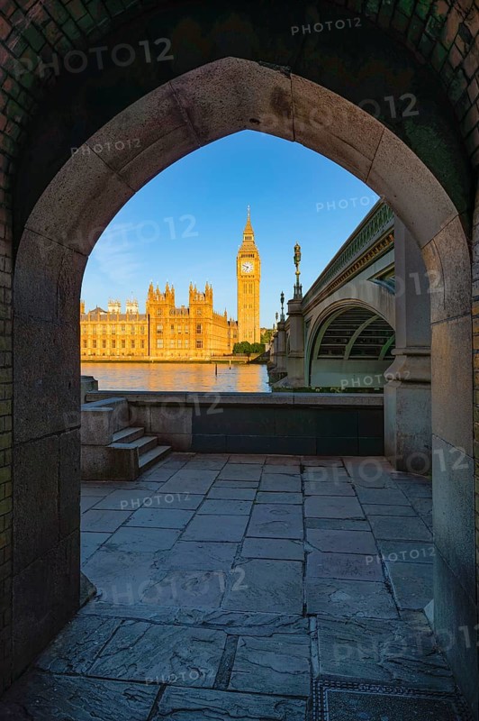Houses of Parliament on the Thames with Big Ben and Westminster Bridge, London, England, Great Britain, London, South England, Great Britain