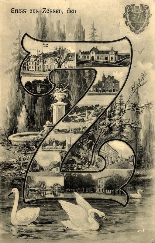 Historical postcard, picture postcard, Zossen, Brandenburg, Germany, digitally enhanced reproduction of an original from around 1900, picture postcard
