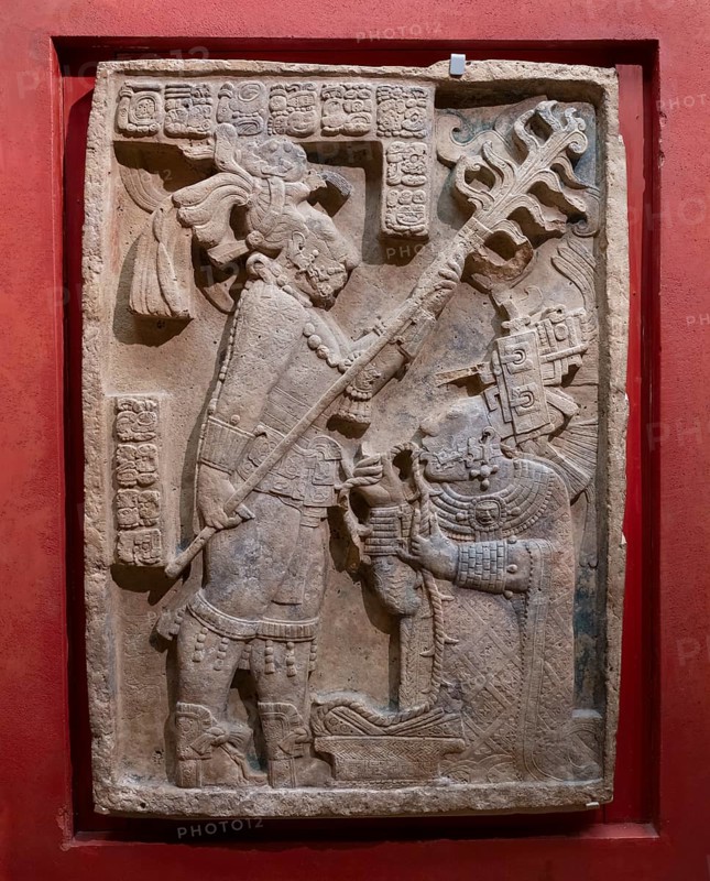 Mayan relief, British Museum, London, London region, England, Great Britain